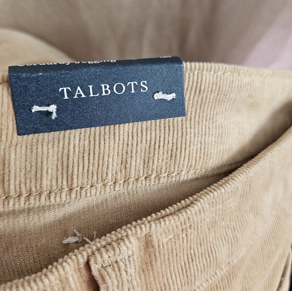 NWT Talbots tan corduroy high waist skinny leg ankle jegging pants Womens 12 - Picture 4 of 6
